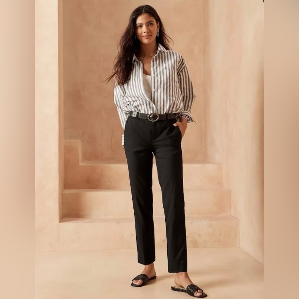 Copy New Italian Wool Banana Republic Straight Dress Pant - 0P